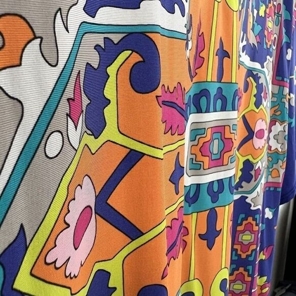 Trina Turk Tapestry Swim Cover Up Colorful Tunic Mini Dress Size Large NWOT - Picture 10 of 12